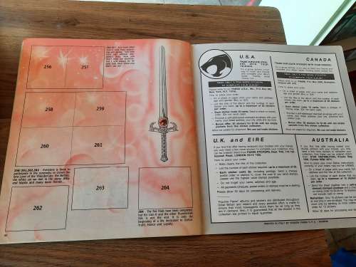 Thundercats 1986 Sticker Album EMPTY BOOK,Torn Pages,Lifted Stickers Vintage Figure