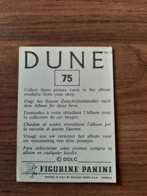 1984 DUNE Panini Sticker 75