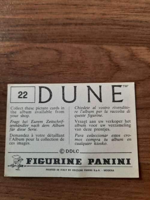 1984 DUNE Panini Sticker 22