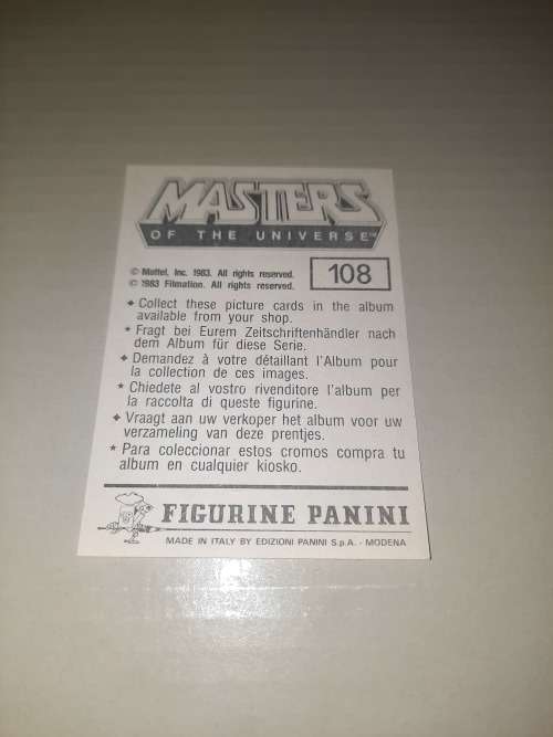 1983 MOTU PANINI STICKER 108 (MOTU) Vintage Figure