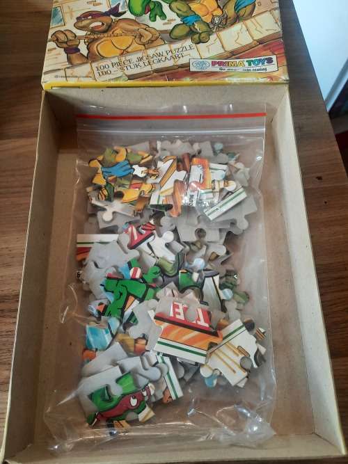 1990 Complete TMNT 100 PIECE PUZZLE Vintage Figures TEENAGE MUTANT NINJA TURTLES