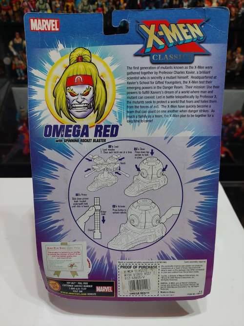 MOC 2000 X-MEN BATTLE BLASTERS OMEGA RED Toy Biz Figure