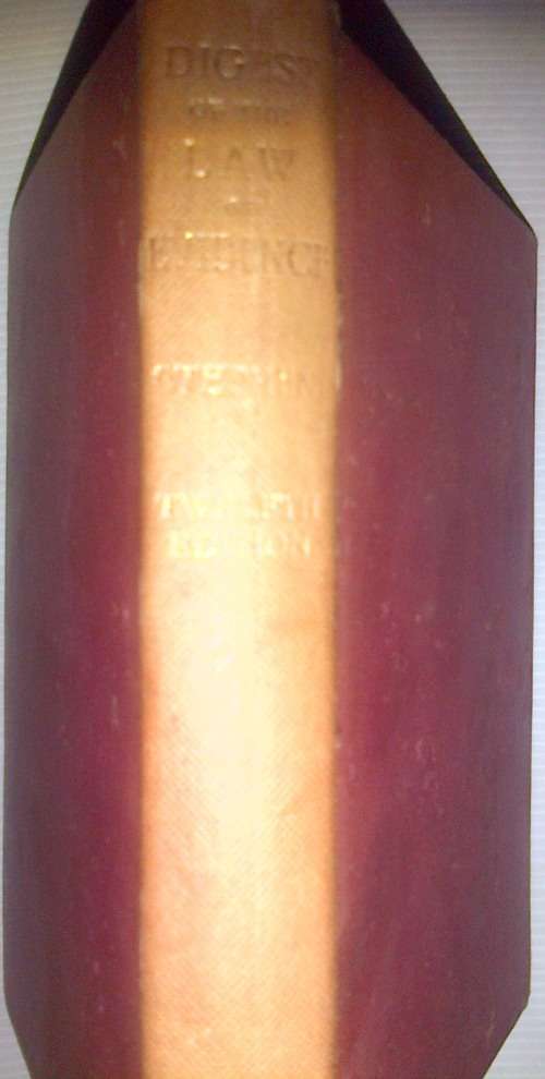 A Digest of Evidence Sir Harry Lushington Stephen 1936