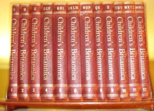 Children's Britannica encyclopedia 1964 on a wooden stand AS NEW