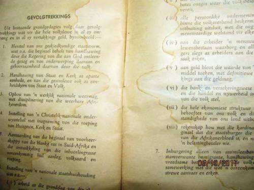 Die Ossewa Brandwag: Vanwaar en Waarheen 1942 sagteband klein boekie