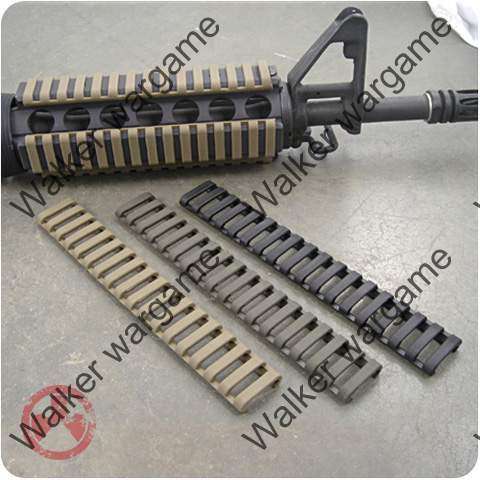 Tactical Picatinny RIS Rail Ladder Rail Protector 4 In Set- Tan