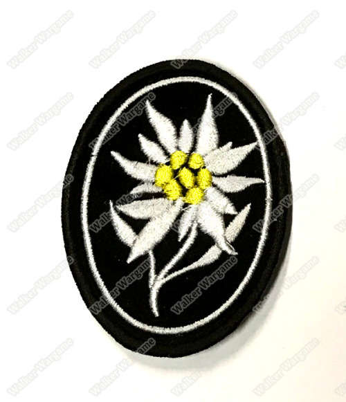 WG036 Edelweiss - German 1stGebirgs Division Patch With Velcro - Full Colour