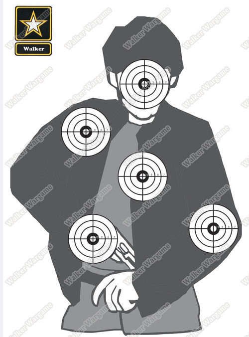 A3 Size Paper Shooting Target Pistol Rifle Airsoft Target - Bad Guy Multi Target