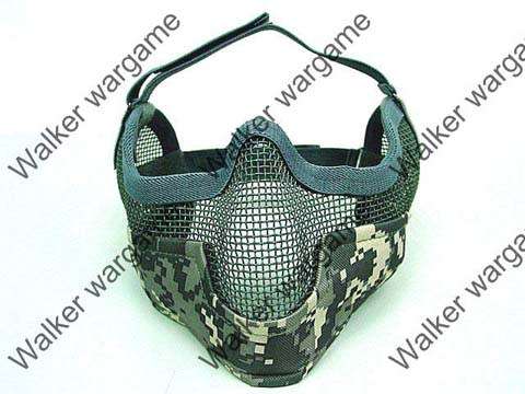 Stalker Type Half Face Metal Mesh Mask V2 -- US Army Digital ACU
