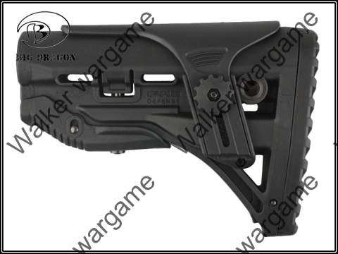 Tactical FAB M4/AR15 Shock Absorbing Butt Stock With Picatinny Cheek - Black