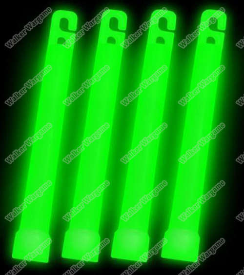 Tactical 6inch Military Chemical Glow Light Sticks - 12hour Glow - Green (Great For Night Game)