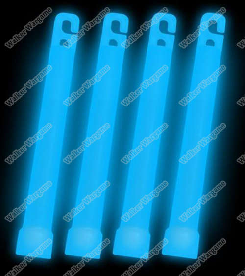 Tactical 6inch Military Chemical Glow Light Sticks - 12hour Glow - Blue (Great For Night Game)