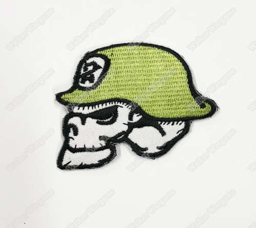 WG100 Skull Helmet Chapter Morale Patch With Velcro - Full Colour
