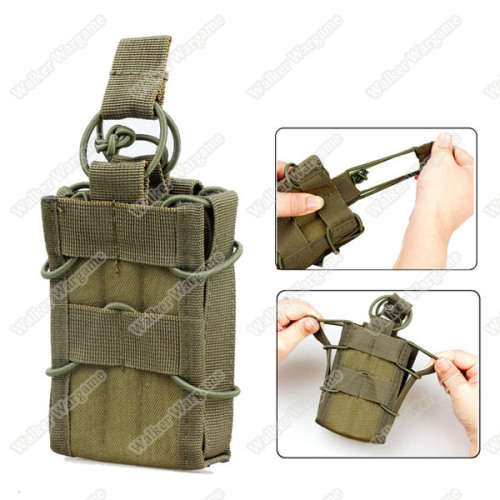 WWG Molle Bungee Rifle Mag Pouch Magazine Holder - Marine Desert Tan