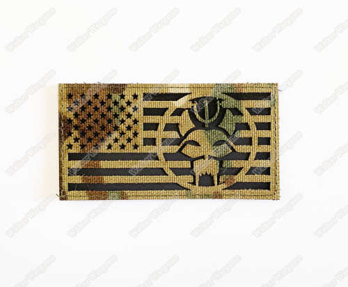 LWG025 US Flag With Navy SEAL Bravo Team Multicam - Laser Cut Patch With Velcro