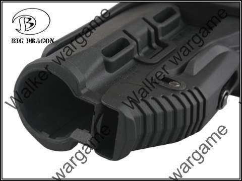 Tactical FAB M4/AR15 Shock Absorbing Butt Stock With Picatinny Cheek - Black