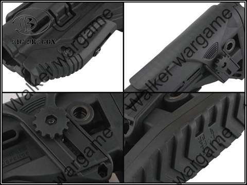 Tactical FAB M4/AR15 Shock Absorbing Butt Stock With Picatinny Cheek - Black