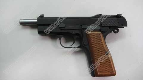 WE Browning Hi-Power (M1935) Full Metal Airsoft GBB Pistol - Green Gas