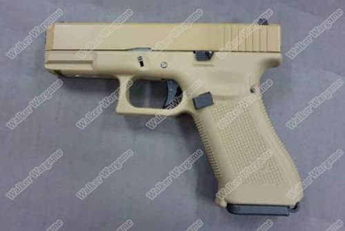 WE Tech Glock 19X Gen5 Green Gas Blow Back Pistol - Tan