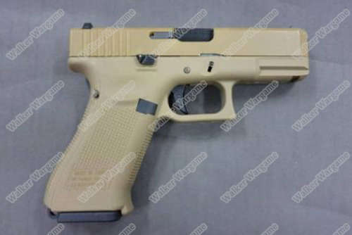 WE Tech Glock 19X Gen5 Green Gas Blow Back Pistol - Tan