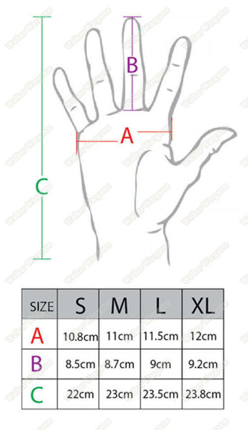 ESDY MPact Tactical Full Finger Gloves - SWAT Black - Size M