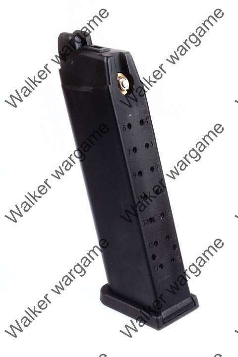WE 25rd Pistol Magazine for Glock 17 19 19X 18c 23 26 32 GBB Black