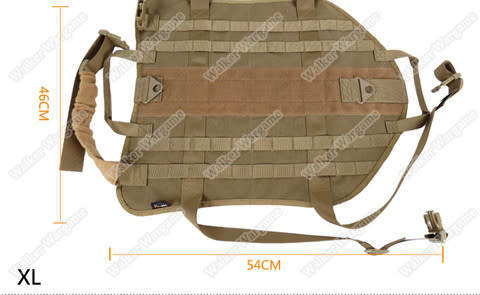 Tactical Police K9 Mil Spec Dog Molle Harness Vest - SWAT Black Size M