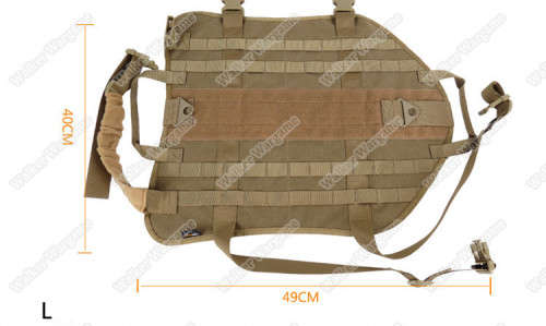 Tactical Police K9 Mil Spec Dog Molle Harness Vest - SWAT Black Size M