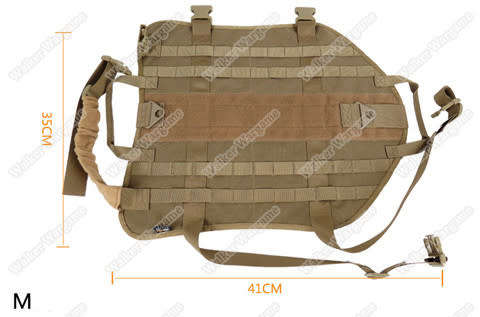 Tactical Police K9 Mil Spec Dog Molle Harness Vest - SWAT Black Size M