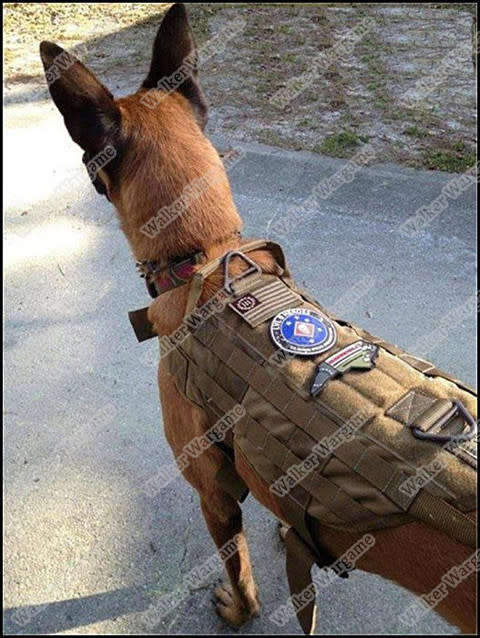 Tactical Police K9 Mil Spec Dog Molle Harness Vest - SWAT Black Size M