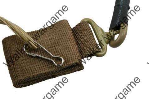 Tactical Pistol Hand Gun Elastic Spring Lanyard Sling  --- Coyote Tan