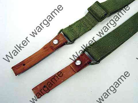 Original Leather Hook AK 2 Two Point Rifle Sling Belt - OD Green