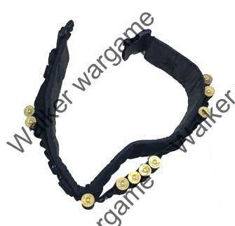 Tactical Shotgun Shell Belt, Short Gun CORDURA Ammo Belt - SWAT Black