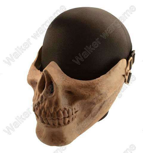 M03 Soldiers Skull Plastic Half Face Protector Mask -- Withered  Bone Colour