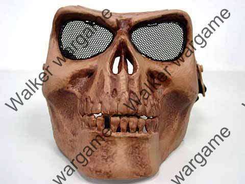 M02 Soldiers Skull Plastic Full Face Protector Mask --  Metal Black Colour
