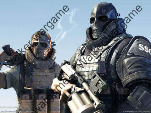 Army of Two Skull Full Face Airsoft Protector Mash Mask - Black