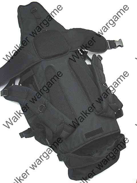 65L Combat Utility Rucksack Backpack Bulit in Rifle Bag - SWAT Black