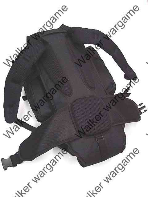 65L Combat Utility Rucksack Backpack Bulit in Rifle Bag - SWAT Black