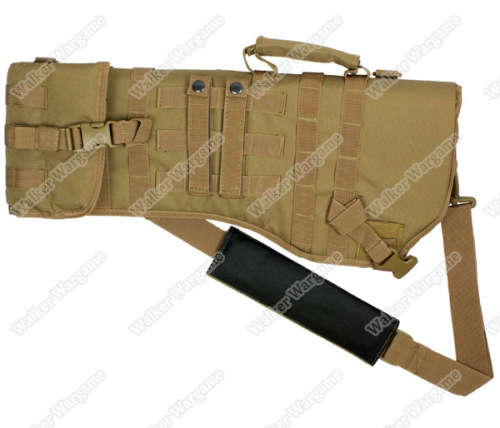 Tactical Shoulder Carry Or Molle Rifle Scabbard Fit M4 AK Shotgun - Desert Tan