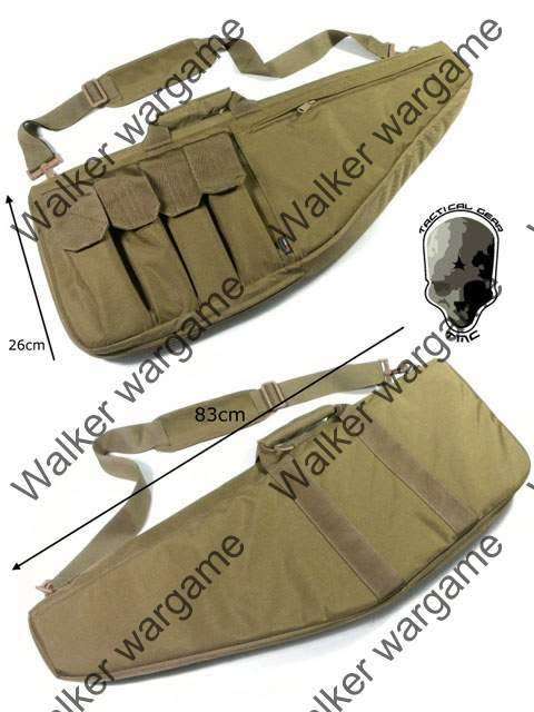 71cm * 28cm Tactical AEG Rifle Sniper Case Gun Bag with magzine pouch - Coyote Tan
