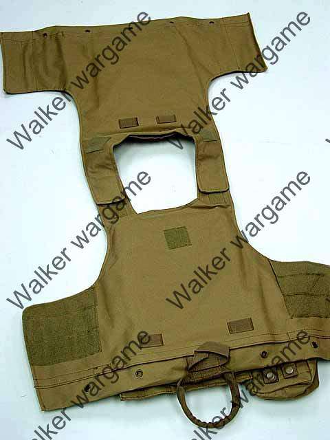 FSBE Molle Combat Assault Plate Carrier Vest - Desert Tan (Can fit SAPS Bullet Proof)