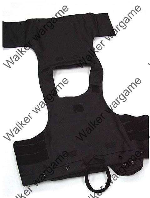 FSBE Molle Combat Assault Plate Carrier Vest Black - SWAT Black (Can fit SAPS Bullet Proof)