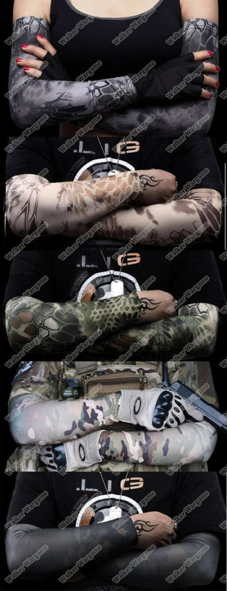 Camouflage Arm Sleeves Cycling Arm Warmer UV Sport Quick Dry Multicam