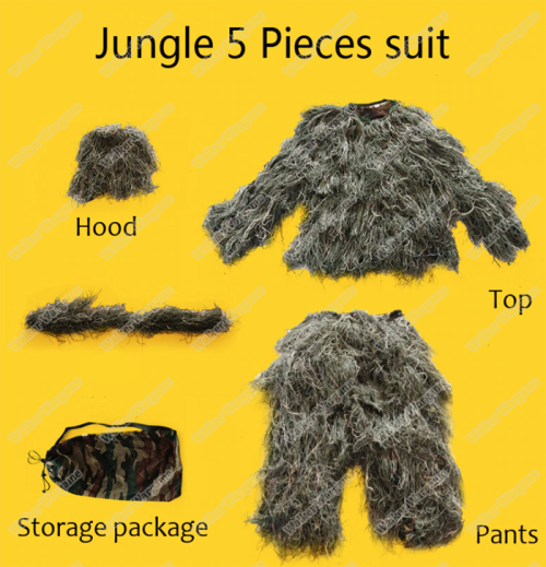 Woodland 5 in 1 Sniper Ghillie Suit 3Piece Set (Hunting, paintball, airsoft)