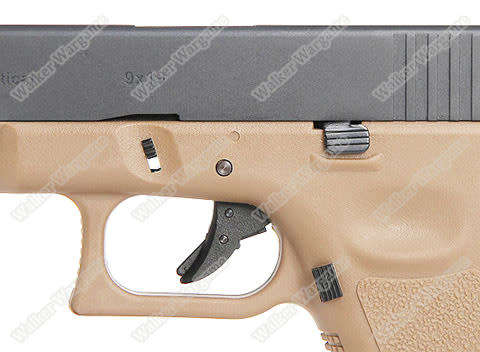 WE Tech Glock 17 Green Gas Blow Back Pistol - Tan (Real Gun size and weight)