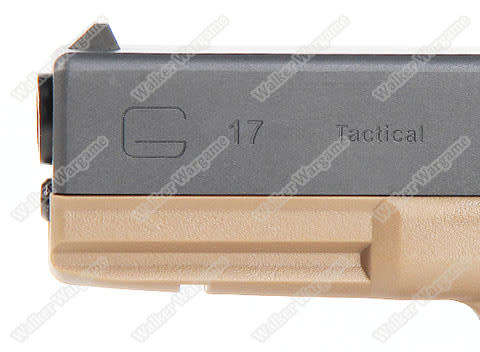 WE Tech Glock 17 Green Gas Blow Back Pistol - Tan (Real Gun size and weight)
