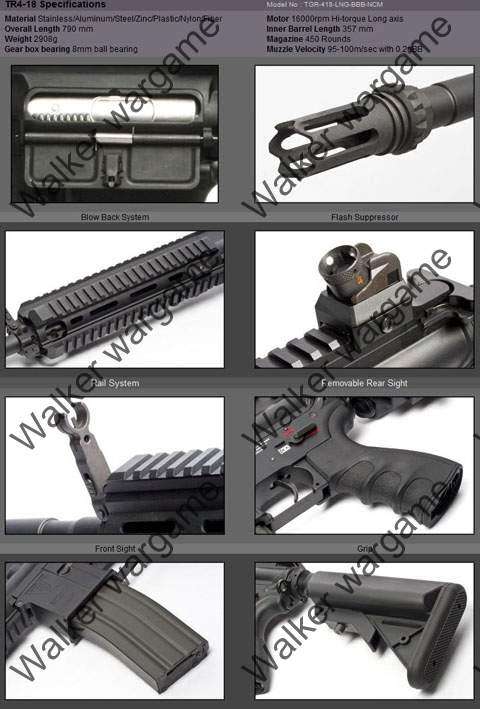 GandG HK418 Top Tech Airsoft Full Metal Rifle Electric Blowback - BB Gun - Black