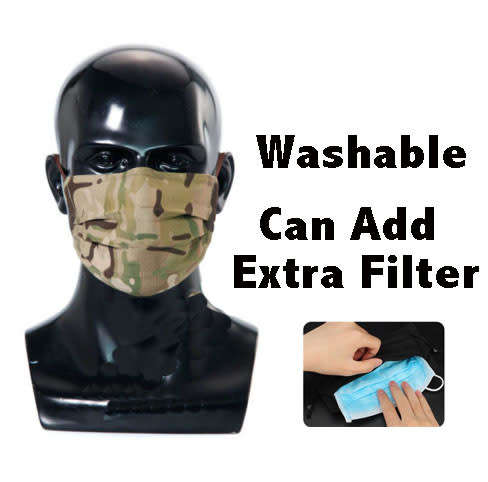 +4 Tactical Anti Epidemic Face Mask Washable - Multicam ( Protect Against COVID19 )