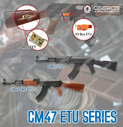 GandG CM47 AK47 IWS ETU AEG Airsoft Gun Build In ETU MOSFET -- Airsoft Electric Gun AEG