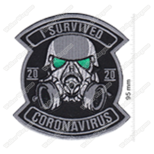 WG132 I Survived Corona Virus Chapter Morale Patch With Velcro - Full Color